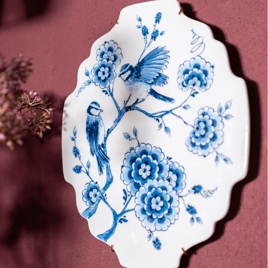 Delft Blue Birds Wall Applique