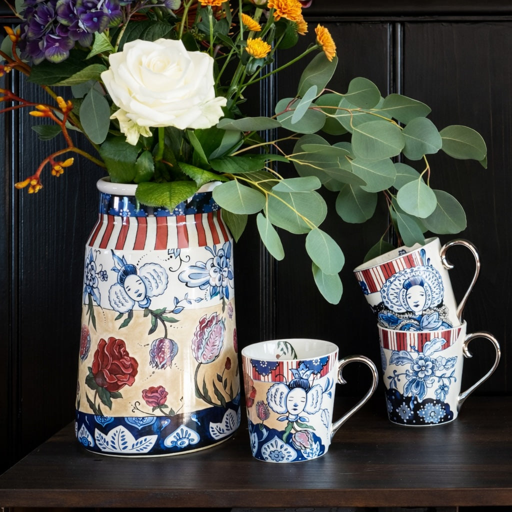 The Dutch Heritage Collection – Tea Mug Seven Roses (Set of 2)