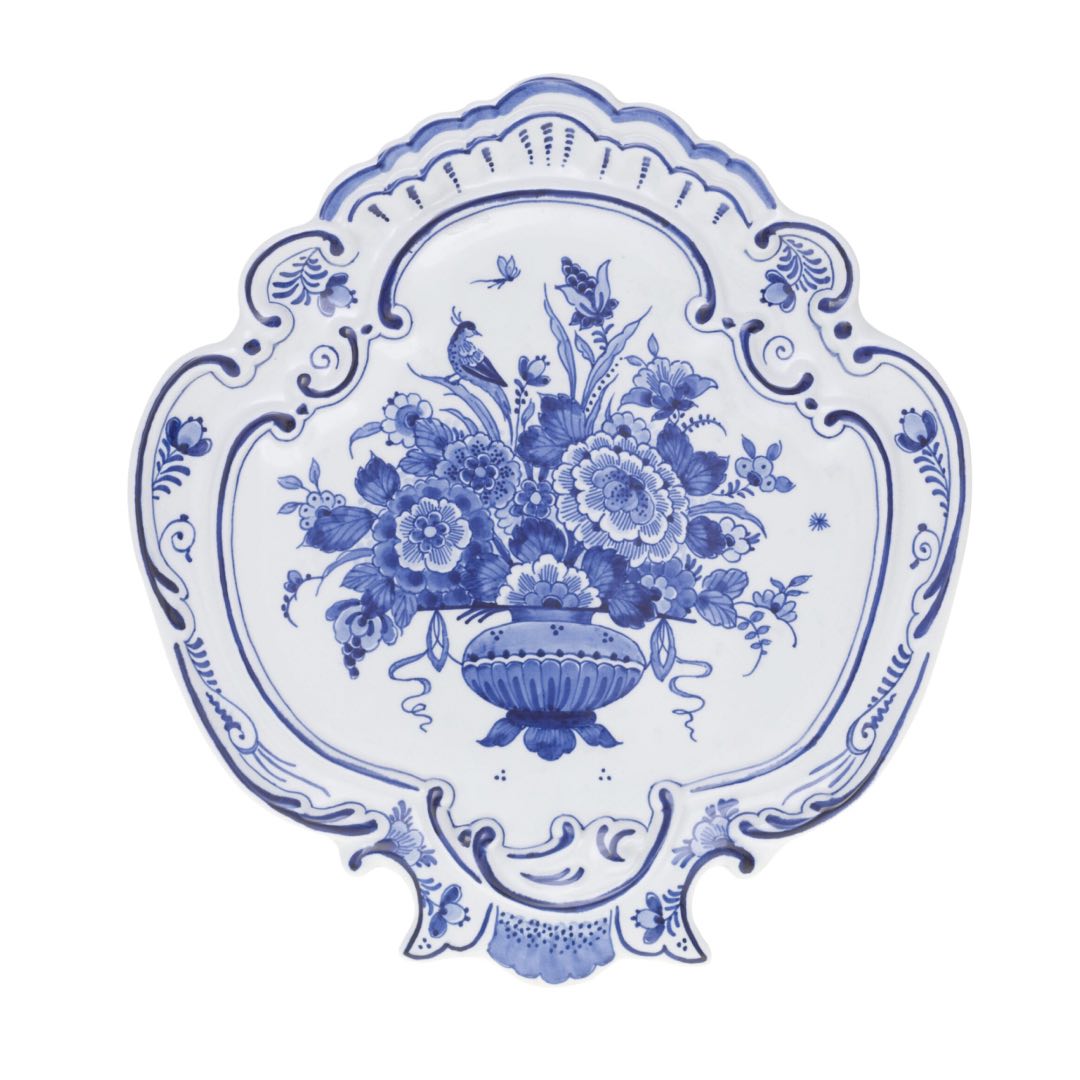 Classic Delft Blue Floral Plate