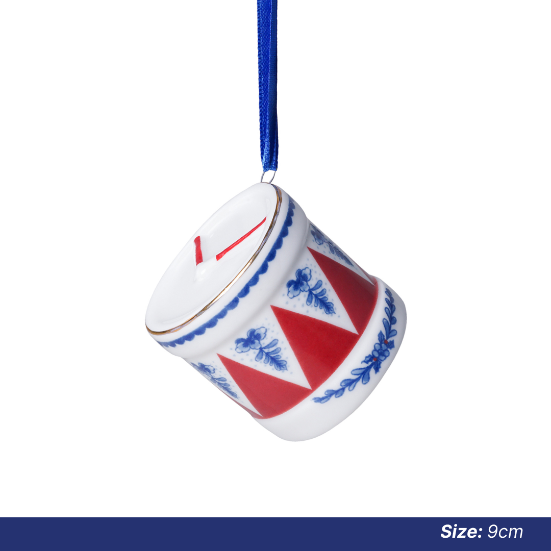 Christmas Ornaments: Delft Drum