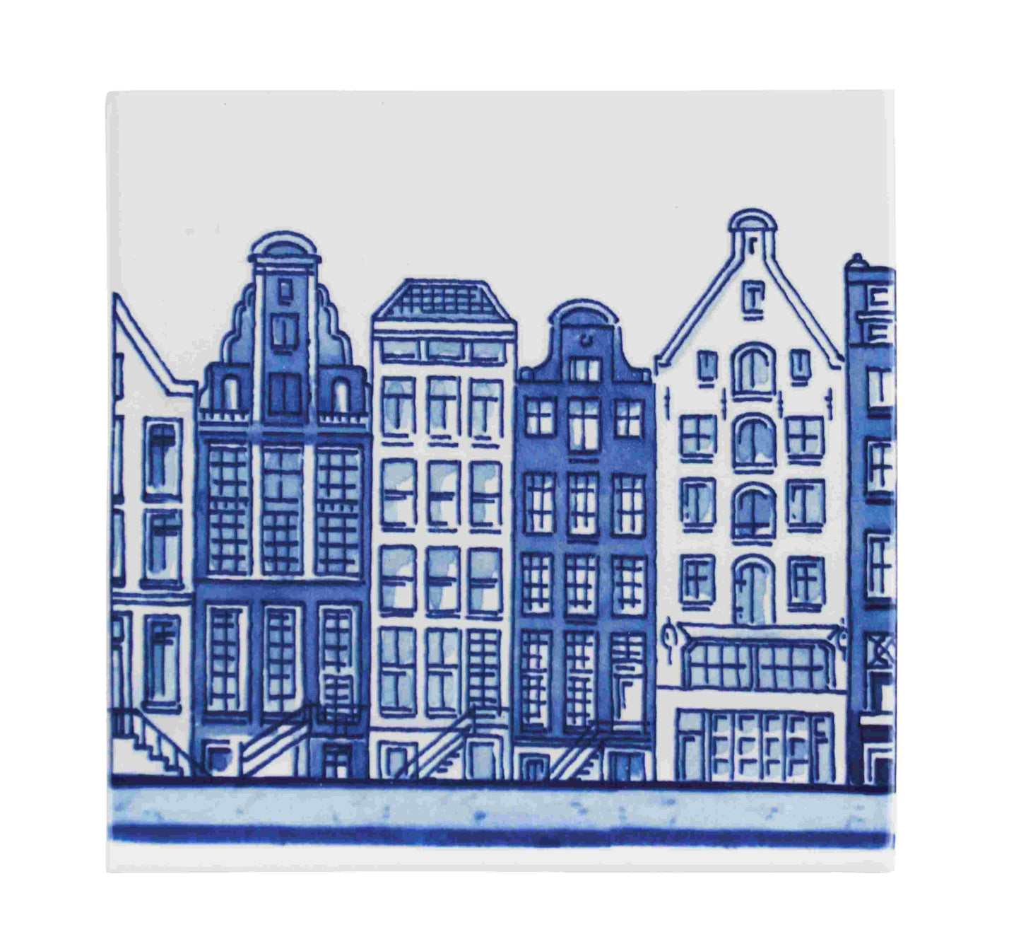 Royal Delft Canal House Tile #1