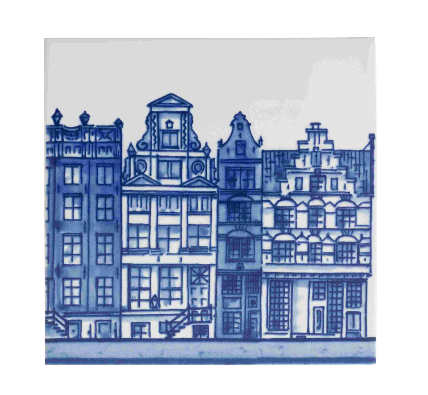 Royal Delft Tiles: Canal Houses