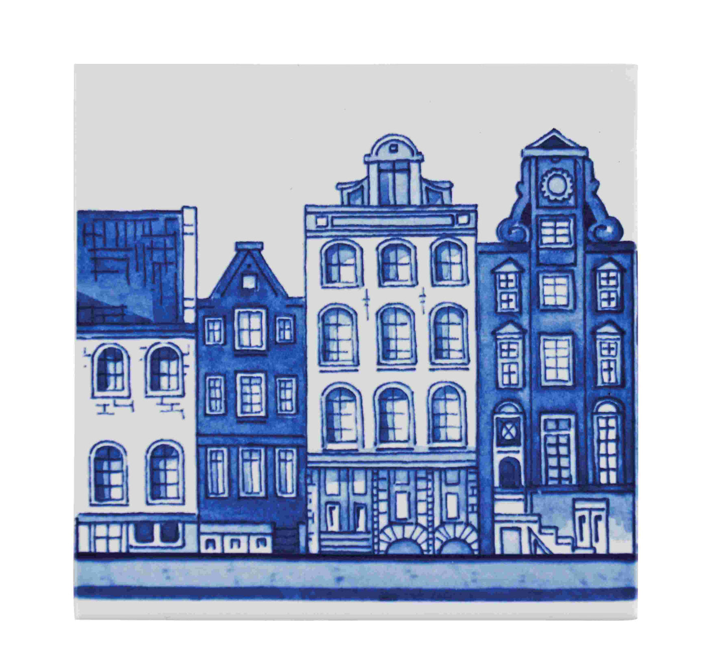 Royal Delft Tiles: Canal Houses