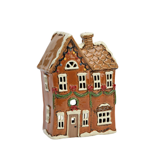 Gingerbread Gable House – Tea Light Miniature (Hand-painted) [Ships Nov 15]