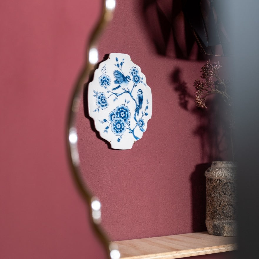 Delft Blue Birds Wall Applique