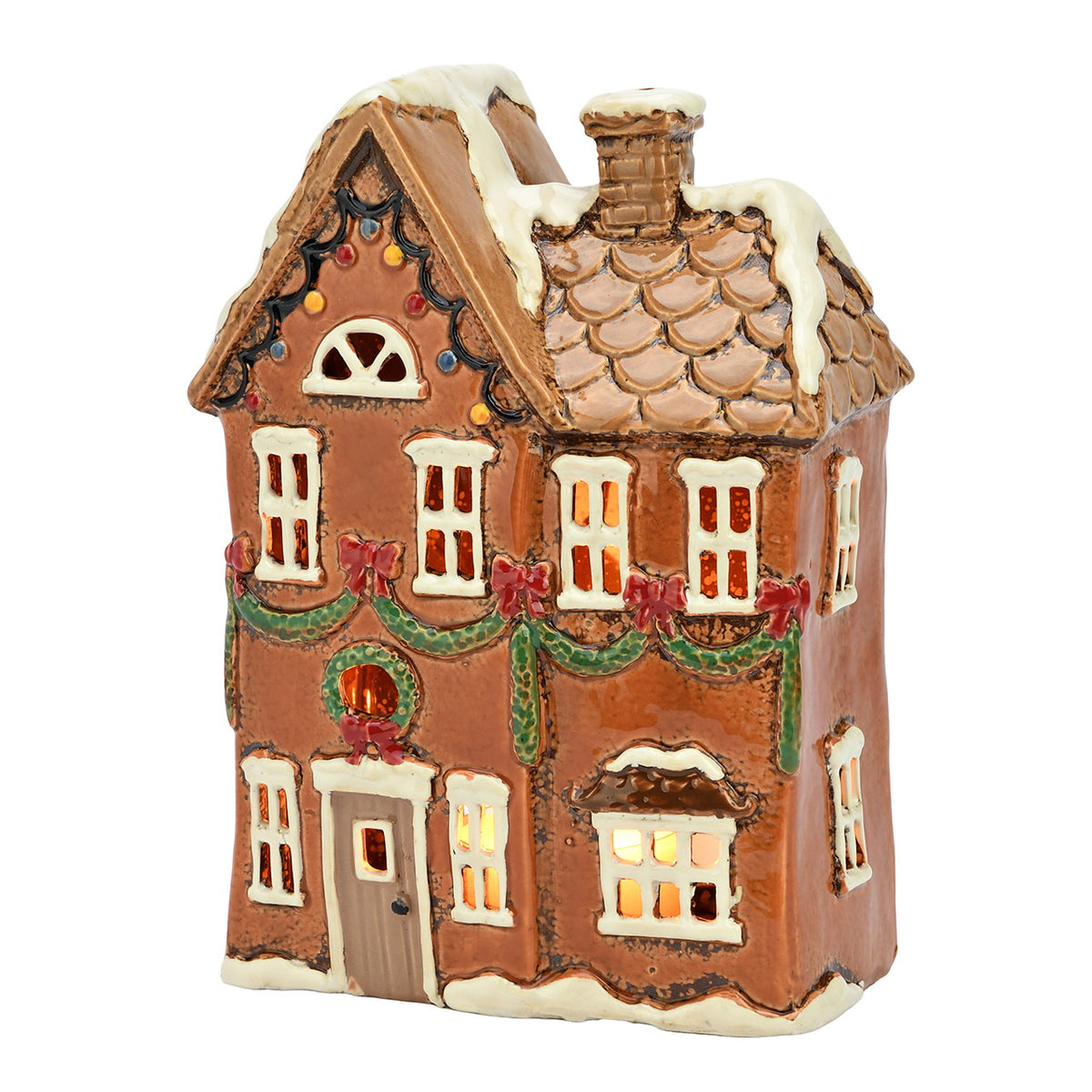 Gingerbread Gable House – Tea Light Miniature (Hand-painted) [Ships Nov 15]