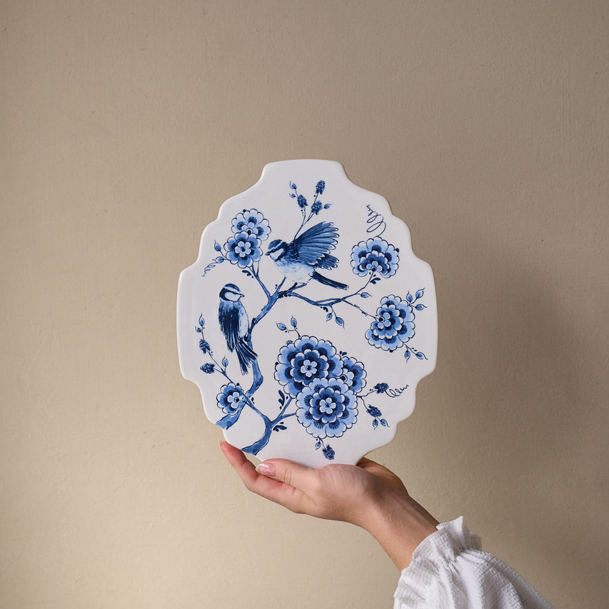 Delft Blue Birds Wall Applique