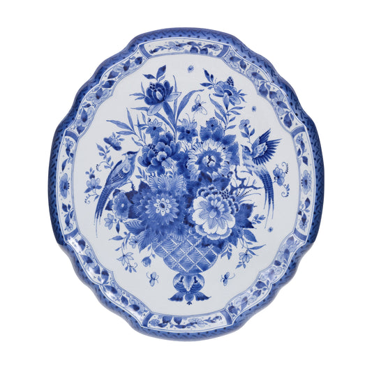 18th Century Blue Bouquet Plate – 40 cm