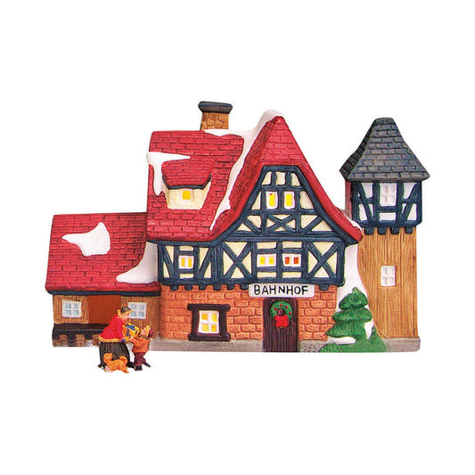 German Railway Station – Tea Light Miniature (Hand-painted) [Ships Nov 15]