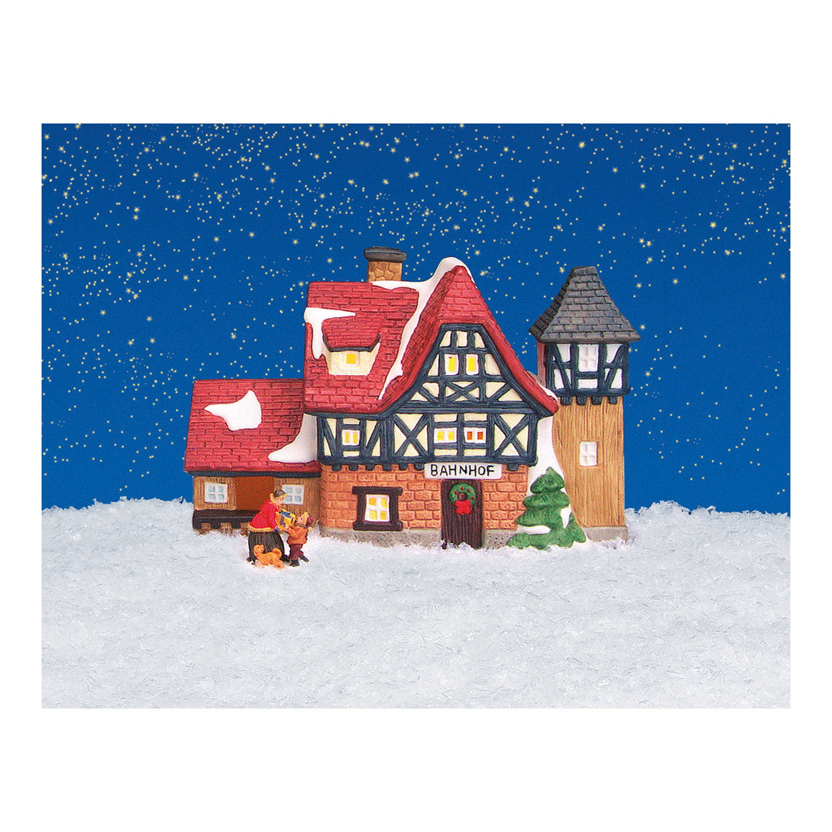 German Railway Station – Tea Light Miniature (Hand-painted) [Ships Nov 15]