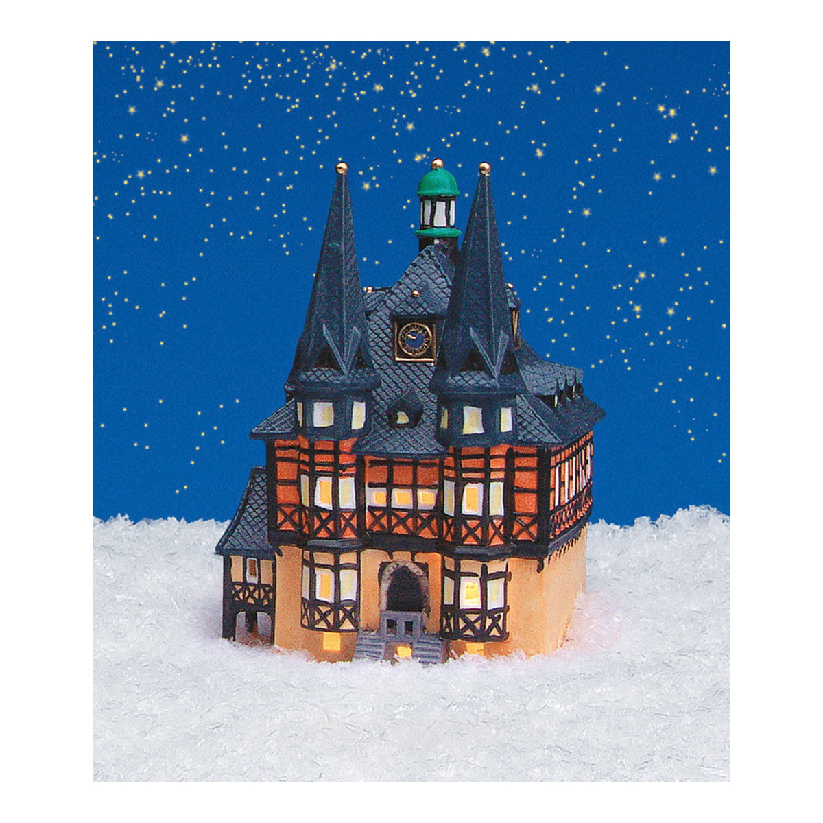 Town Hall Wernigerode – Tea Light Miniature (Hand-painted)