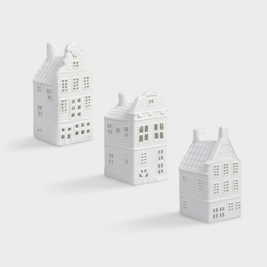 Tea Light Canal Houses: Whisper Set of 3 - SHIPS NOV 25