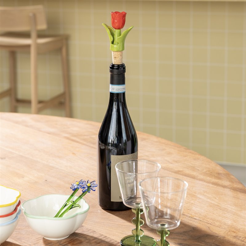 Delftware Tulip Bottle Stoppers: Set of 3 [SHIPS MAY 20]