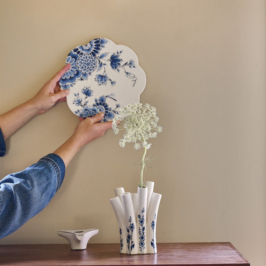 Delft Blue Flower Wall Applique
