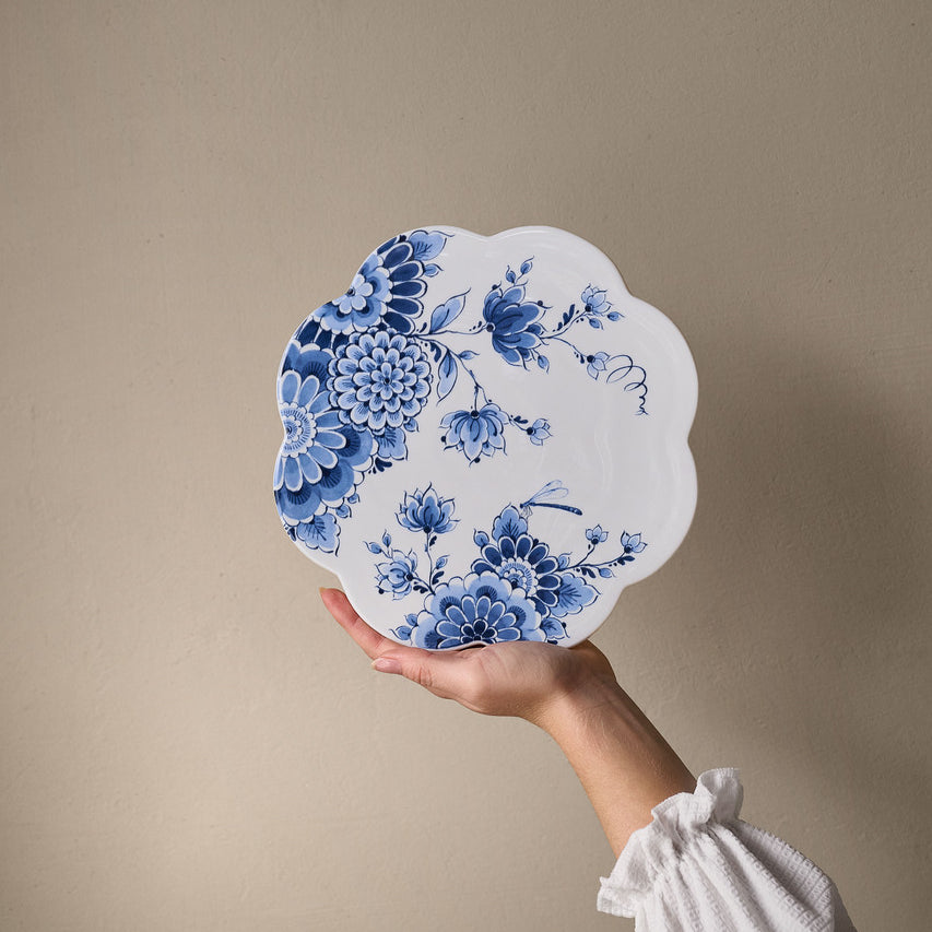 Delft Blue Flower Wall Applique