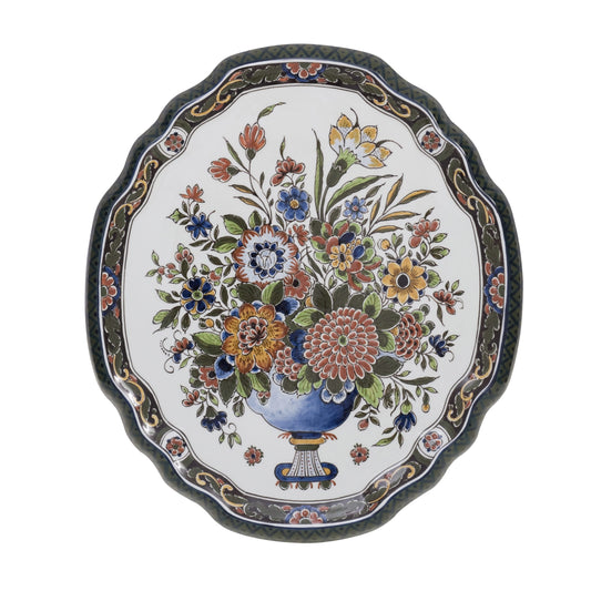 18th Century Blue Bouquet Plate: Polychrome – 40 cm