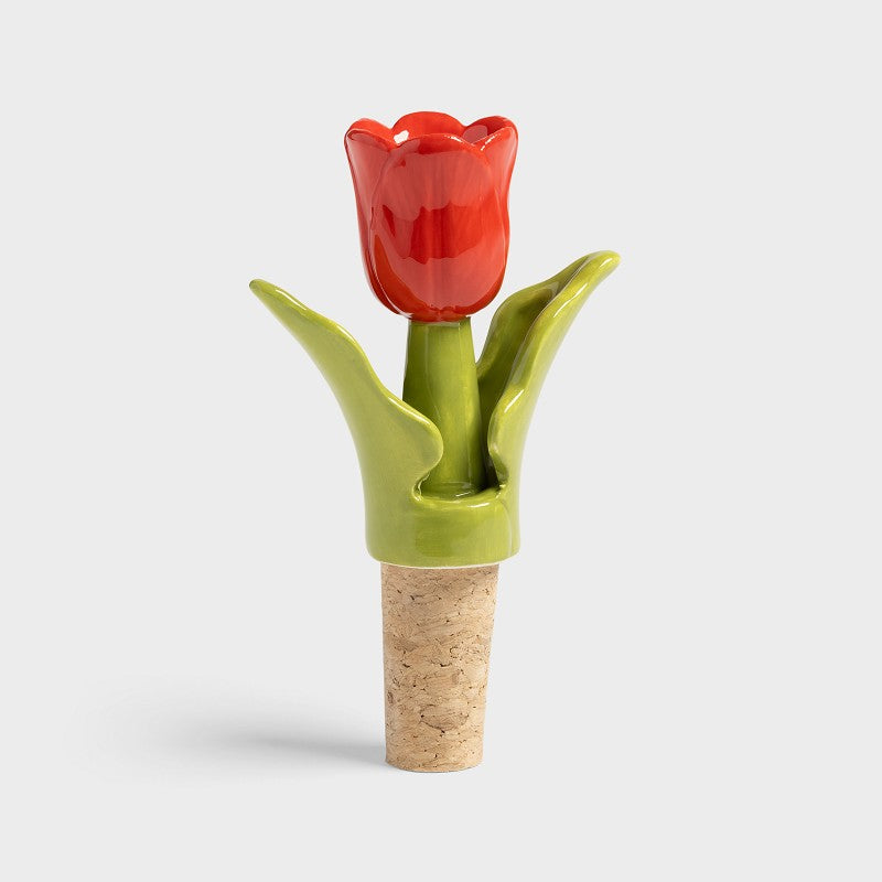 Delftware Tulip Bottle Stoppers: Set of 3 [SHIPS MAY 20]