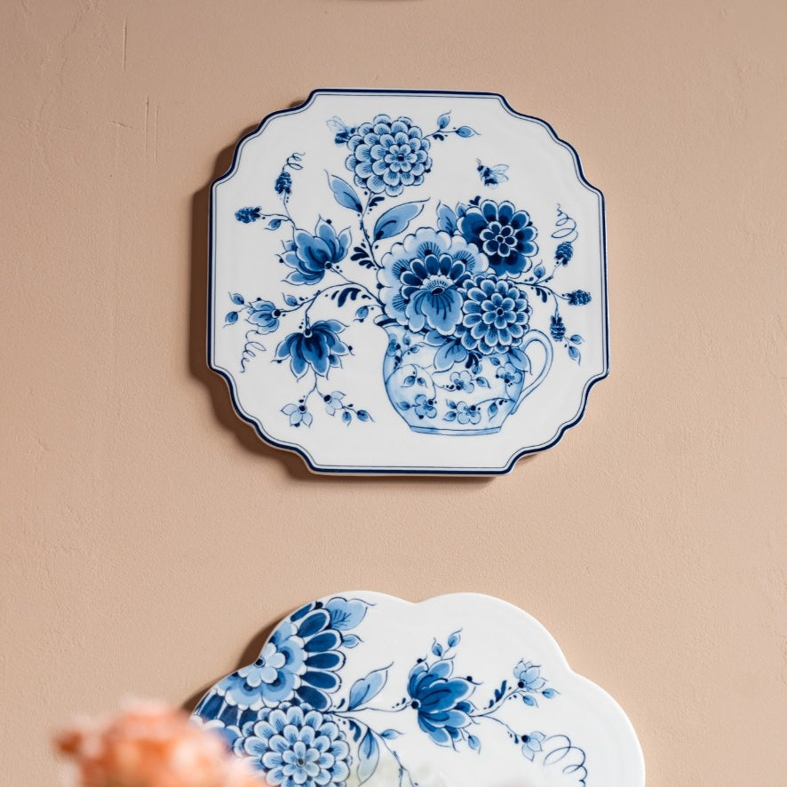 Delft Blue Still Life Wall Applique