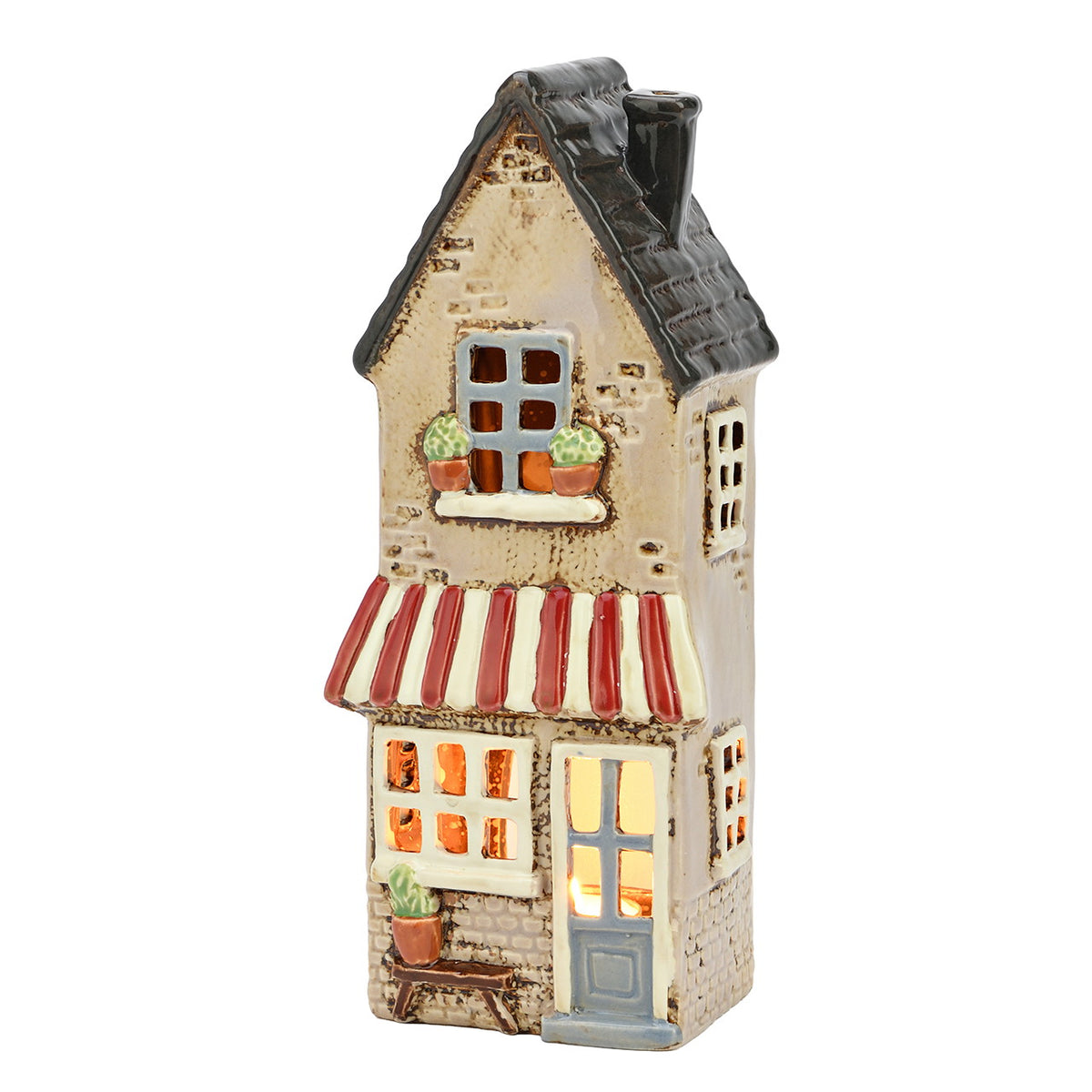 German Bistro House – Tea Light Miniature (Hand-painted) [Ships Nov 15]