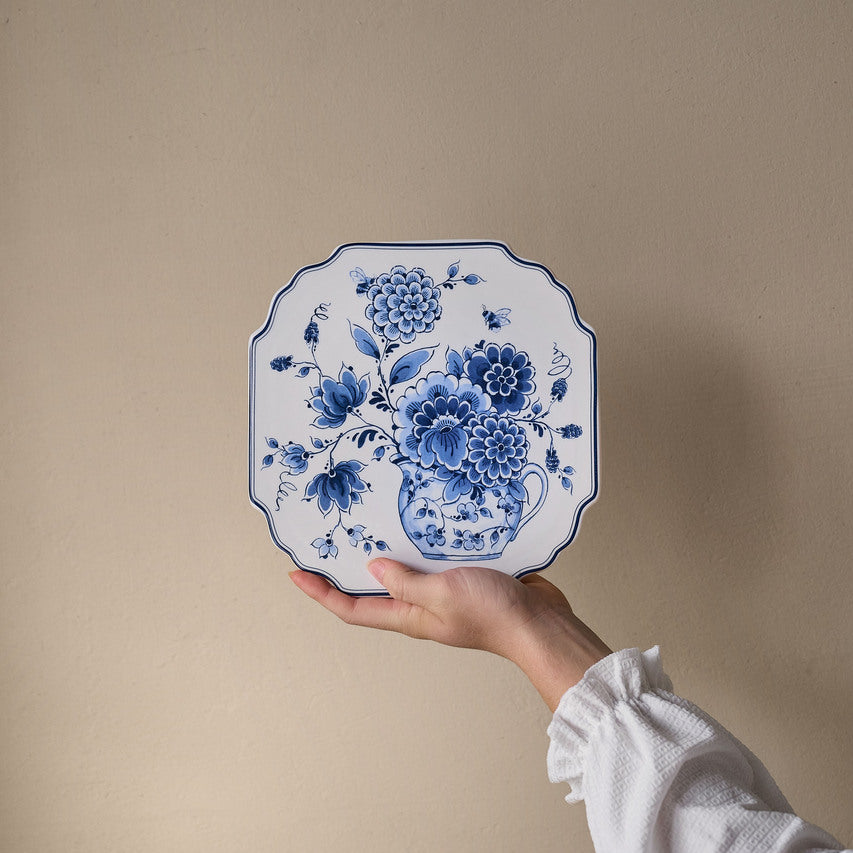 Delft Blue Still Life Wall Applique