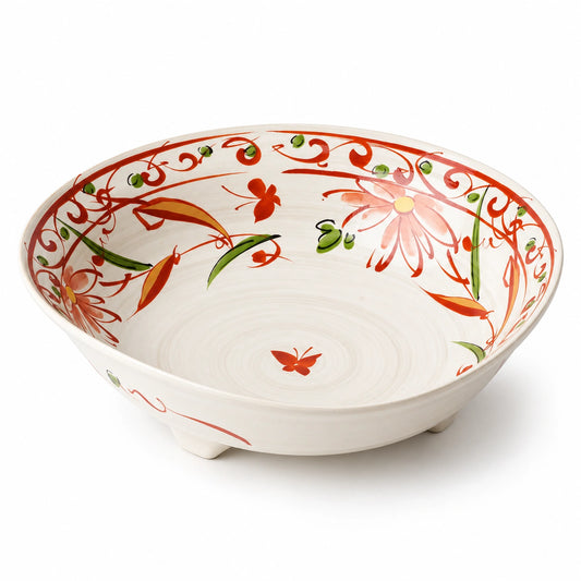 Aka Serving Bowl (Handmade & Handpainted)