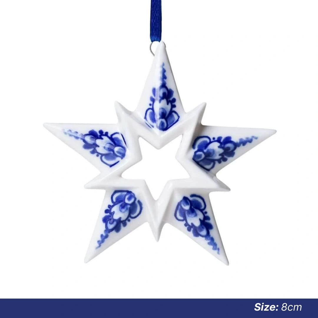 Christmas Ornaments: Delft Star [Ships OCT 27]