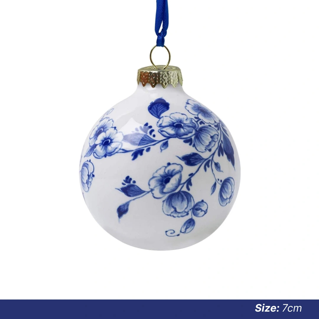 Christmas Ornaments: Delft Ball Flower [Ships OCT 27]
