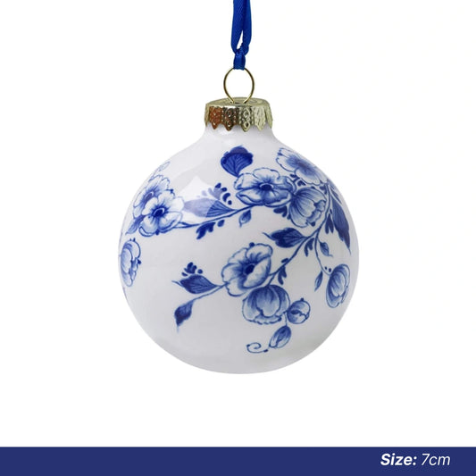 Christmas Ornaments: Delft Ball Flower [Ships OCT 27]