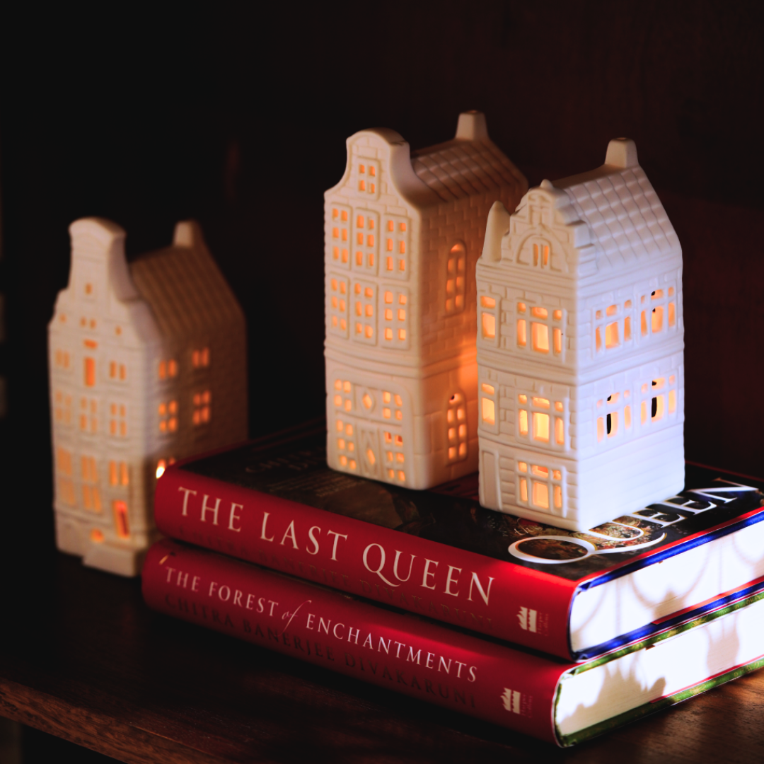 Dutch Tea Light Canal Houses: Reflection Set of 3