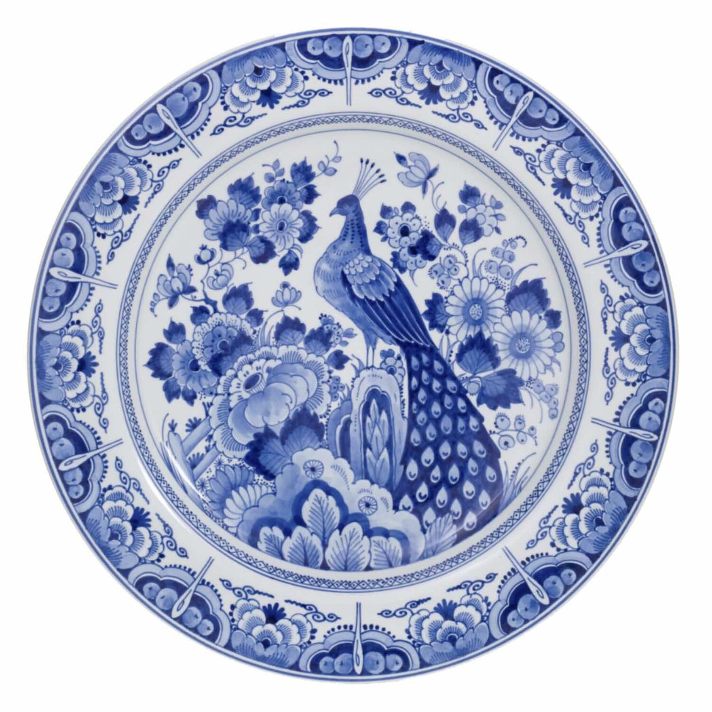 Heritage Peacock Plate - 34 cm