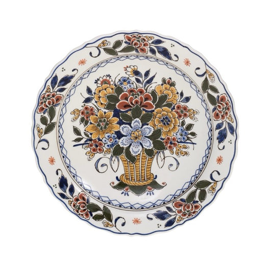 Flower Basket Polychrome Plate - 29cm