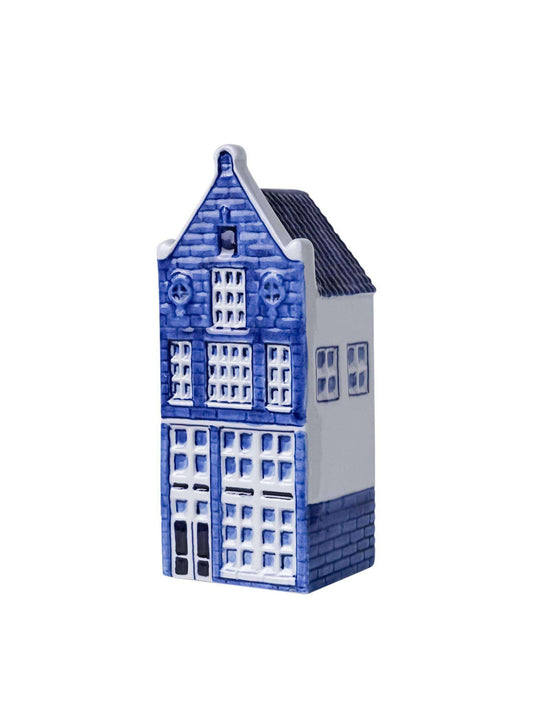 Classic Neck Gable Delft Blue House (Hand-painted) - 14 cm