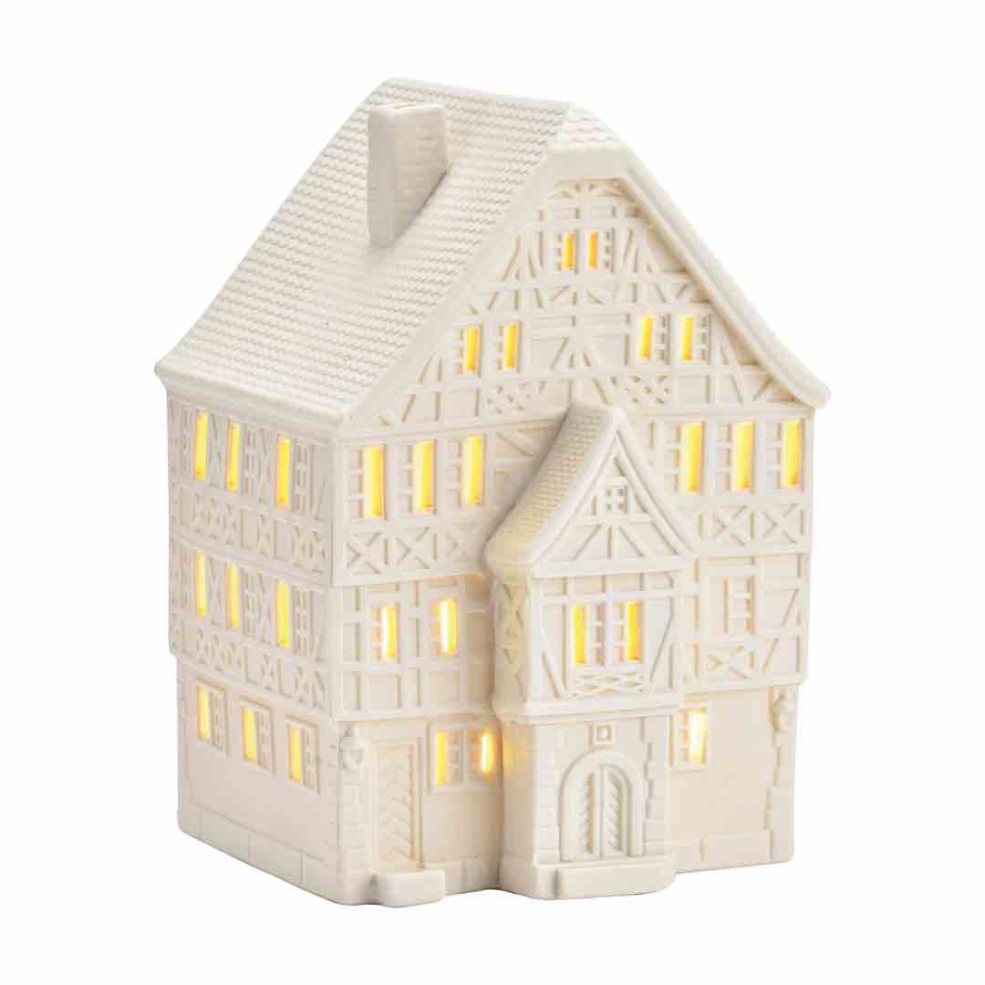 White German House - Tea Light Miniature (Hand-painted)