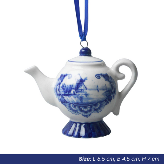 Christmas Ornaments: Delft Tea Kettle [SHIPS DEC 1]