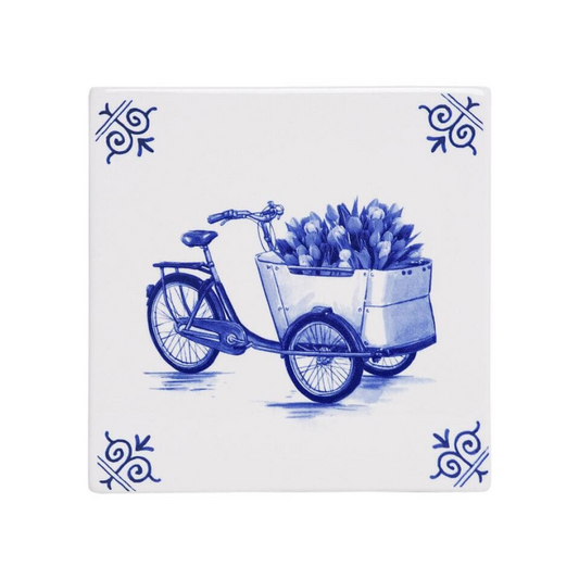 Delft Blue Tile: Flower Cycle