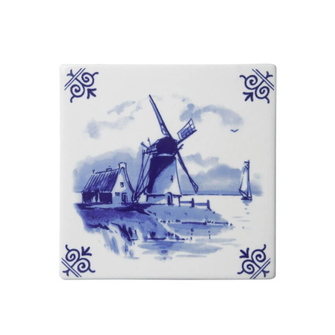 Delft Blue Tile: Windmill