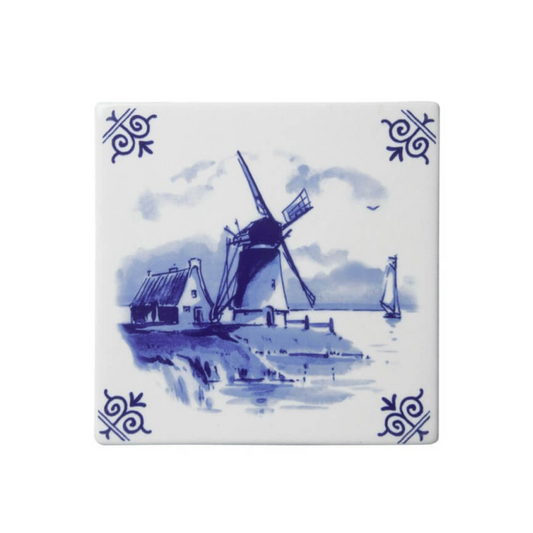 Delft Blue Tile: Windmill