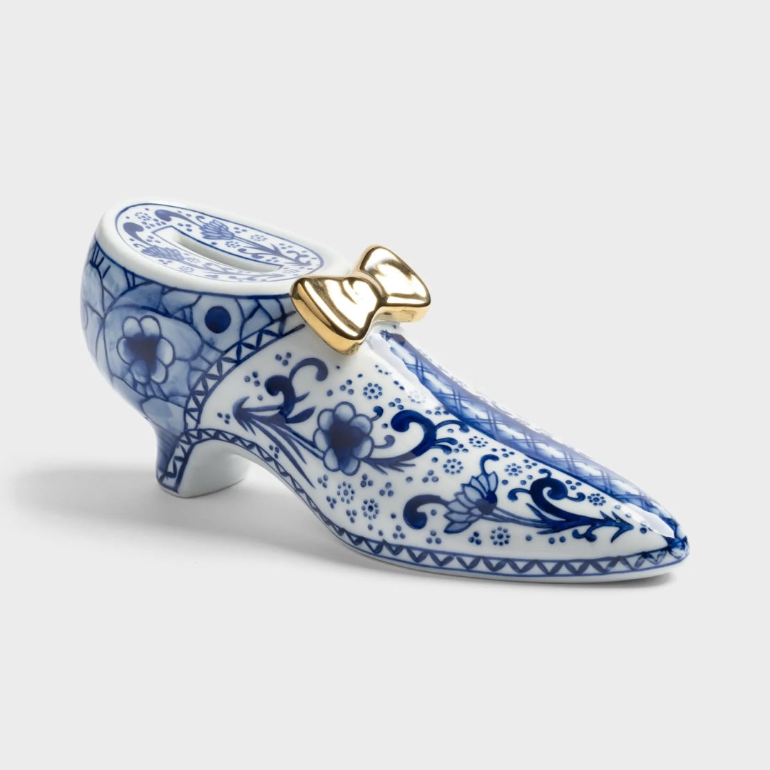 [NEW] Delftware Shoe Coin Bank