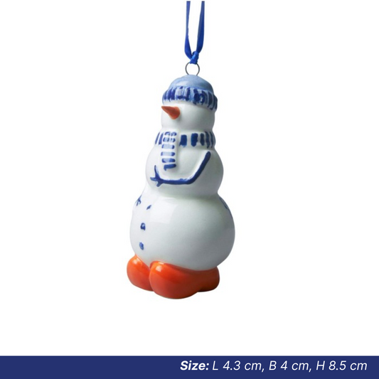 Christmas Ornaments: Delft Snowman