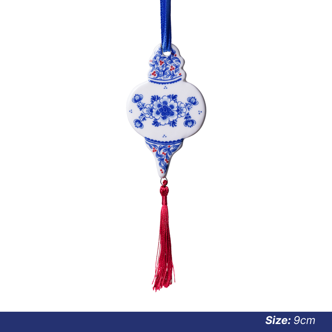 Christmas Ornaments: Delft Tassel Medallion