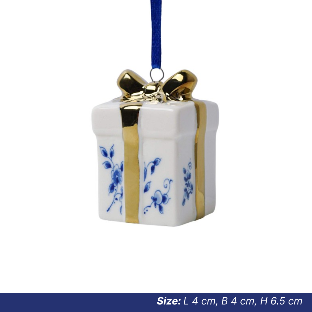 Christmas Ornaments: Delft Gift Box