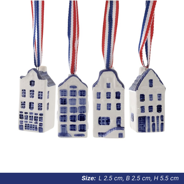 Christmas Ornaments: Canal Houses Set of 4