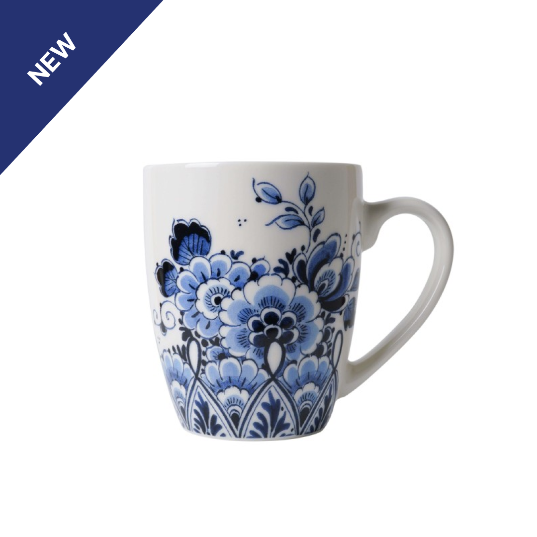 Delft Blue Floral Mug (Set of 2) - 300ml