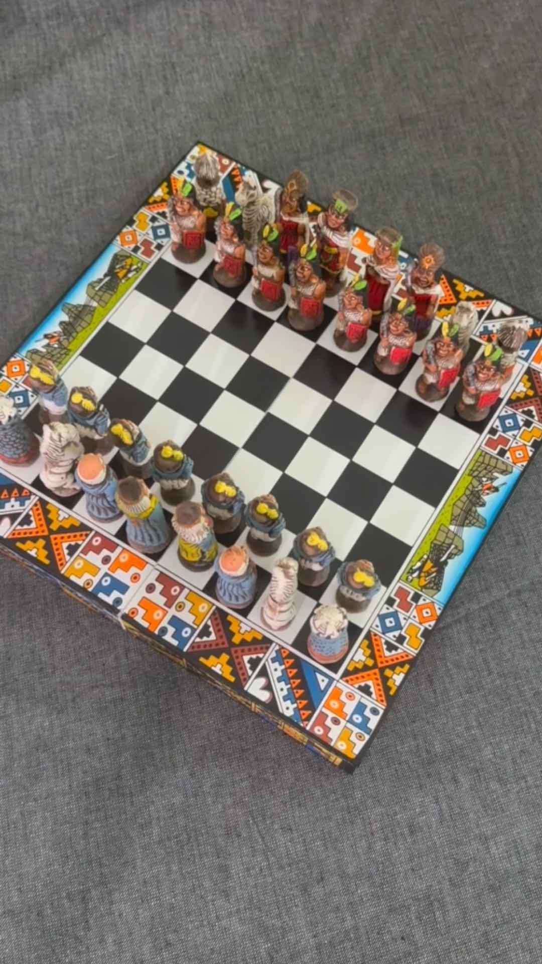 Spanish Conquistadors Vs. Incans Chess Set