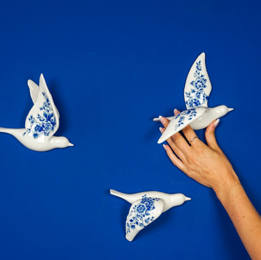 Delft Wall Birds - Set of 3